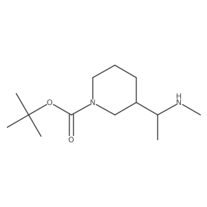 tert-Butyl 3-(1-(methylamino)ethyl)piperidine-1-carboxylate结构式