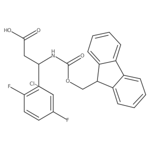 (3S)-3-(2-chloro-3,6-difluorophenyl)-3-({[(9H-fluoren-9-yl)methoxy]carbonyl}amino)propanoic acid Structure