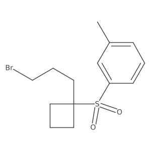1-[1-(3-Bromopropyl)cyclobutyl]sulfonyl-3-methylbenzene结构式