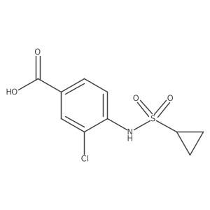 3-Chloro-4-cyclopropanesulfonamidobenzoic acid结构式