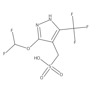 5-(Difluoromethoxy)-3-(trifluoromethyl)-1H-pyrazole-4-methanesulfonic acid结构式