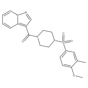 (4-((4-Methoxy-3-methylphenyl)sulfonyl)piperazin-1-yl)(pyrazolo[1,5-a]pyridin-3-yl)methanone Structure