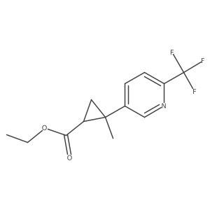 ethyl (1R,2R)-2-methyl-2-[6-(trifluoromethyl)pyridin-3-yl]cyclopropane-1-carboxylate Structure