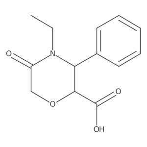 4-Ethyl-5-oxo-3-phenylmorpholine-2-carboxylic acid Structure