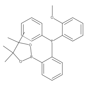 (S)-(2-Methoxyphenyl)(phenyl)(2-(4,4,5,5-tetramethyl-1,3,2-dioxaborolan-2-yl)phenyl)phosphane Structure