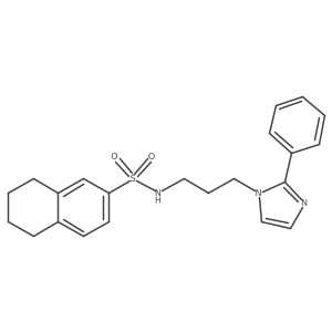N-(3-(2-phenyl-1H-imidazol-1-yl)propyl)-5,6,7,8-tetrahydronaphthalene-2-sulfonamide结构式
