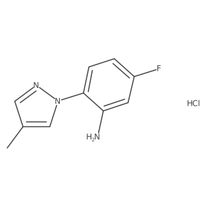 5-Fluoro-2-(4-methyl-1H-pyrazol-1-yl)aniline hydrochloride Structure