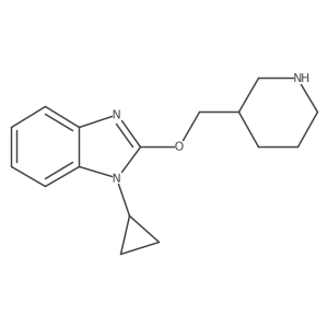 1H-Benzimidazole, 1-cyclopropyl-2-(3-piperidinylmethoxy)- Structure