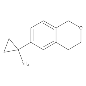 1-(3,4-dihydro-1H-2-benzopyran-6-yl)cyclopropan-1-amine结构式