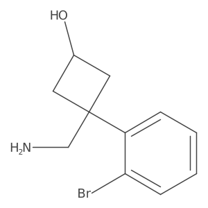 3-(Aminomethyl)-3-(2-bromophenyl)cyclobutan-1-ol Structure