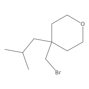 4-(Bromomethyl)-4-(2-methylpropyl)oxane Structure