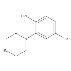 4-Bromo-2-(piperazin-1-yl)aniline结构式
