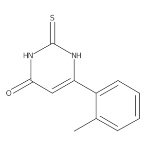 2-thioxo-6-(o-tolyl)-2,3-dihydropyrimidin-4(1H)-one结构式