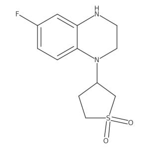 3-(6-Fluoro-3,4-dihydroquinoxalin-1(2H)-yl)tetrahydrothiophene 1,1-dioxide Structure