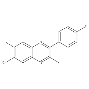 6,7-Dichloro-2-(4-fluorophenyl)-3-methylquinoxaline结构式