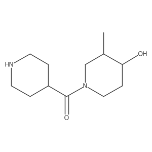(4-Hydroxy-3-methylpiperidin-1-yl)(piperidin-4-yl)methanone Structure