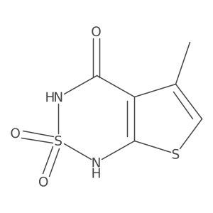 5-Methyl-1H-thieno[2,3-c][1,2,6]thiadiazin-4(3H)-one 2,2-dioxide结构式