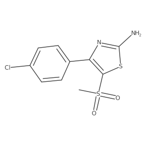 4-(4-Chlorophenyl)-5-(methylsulfonyl)thiazol-2-amine Structure