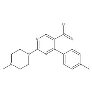 4-(4-Methylphenyl)-2-(4-methylpiperazin-1-yl)pyrimidine-5-carboxylic acid Structure