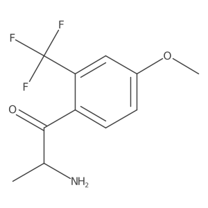 2-Amino-1-[4-methoxy-2-(trifluoromethyl)phenyl]propan-1-one Structure