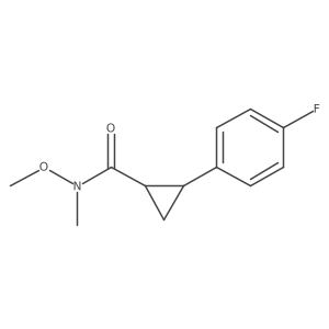 2-(4-Fluorophenyl)-cyclopropanecarboxylic acid methoxymethylamide Structure