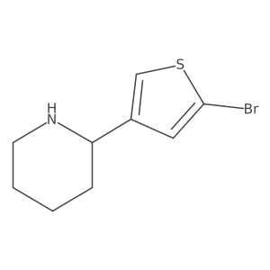 2-(5-Bromothiophen-3-yl)piperidine结构式