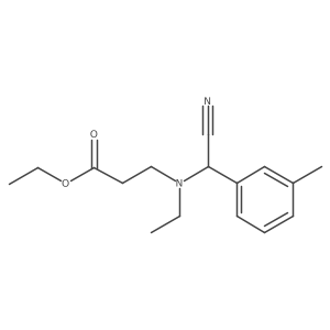I(2)-Alanine, N-[cyano(3-methylphenyl)methyl]-N-ethyl-, ethyl ester结构式