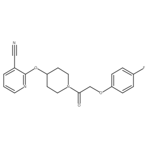 2-((1-(2-(4-Fluorophenoxy)acetyl)piperidin-4-yl)oxy)nicotinonitrile结构式