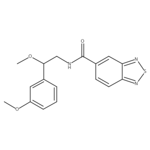 N-(2-methoxy-2-(3-methoxyphenyl)ethyl)benzo[c][1,2,5]thiadiazole-5-carboxamide Structure