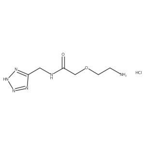 2-(2-aminoethoxy)-N-[(1H-1,2,3,4-tetrazol-5-yl)methyl]acetamide hydrochloride Structure