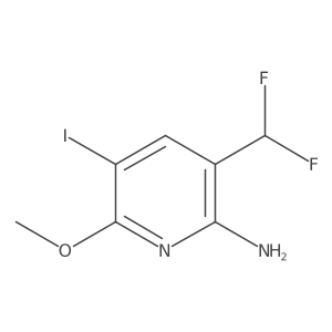 3-(Difluoromethyl)-5-iodo-6-methoxypyridin-2-amine结构式