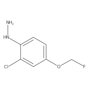 1-(2-Chloro-4-(fluoromethoxy)phenyl)hydrazine结构式