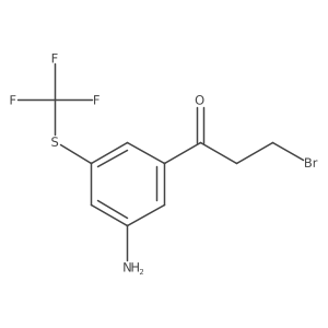 1-(3-Amino-5-(trifluoromethylthio)phenyl)-3-bromopropan-1-one Structure