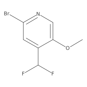2-Bromo-4-(difluoromethyl)-5-methoxypyridine结构式