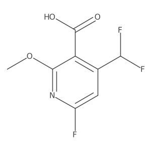 4-(Difluoromethyl)-6-fluoro-2-methoxynicotinic acid结构式