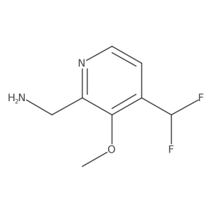 2-(Aminomethyl)-4-(difluoromethyl)-3-methoxypyridine Structure
