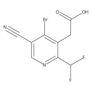 2-(4-Bromo-5-cyano-2-(difluoromethyl)pyridin-3-yl)acetic acid结构式