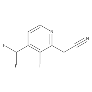 2-(4-(Difluoromethyl)-3-iodopyridin-2-yl)acetonitrile Structure