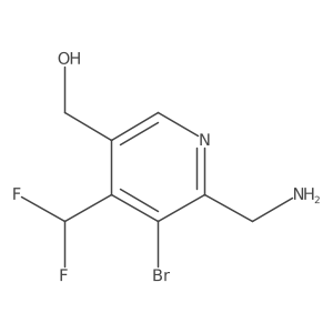 2-(Aminomethyl)-3-bromo-4-(difluoromethyl)pyridine-5-methanol Structure