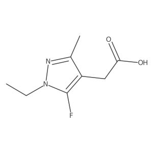 2-(1-Ethyl-5-fluoro-3-methyl-1H-pyrazol-4-yl)acetic acid Structure