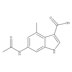 6-acetamido-4-methyl-1H-indole-3-carboxylic acid Structure