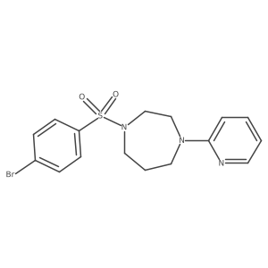 1H-1,4-Diazepine, 1-[(4-bromophenyl)sulfonyl]hexahydro-4-(2-pyridinyl)-结构式