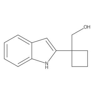[1-(1H-indol-2-yl)cyclobutyl]methanol结构式