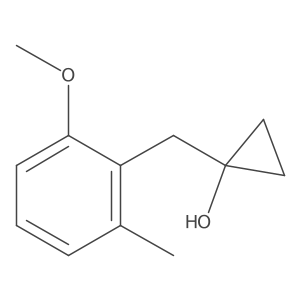 1-[(2-Methoxy-6-methylphenyl)methyl]cyclopropan-1-ol结构式