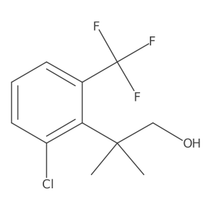2-[2-Chloro-6-(trifluoromethyl)phenyl]-2-methylpropan-1-ol结构式