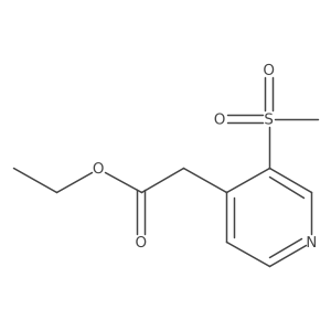 3-(Methylsulfonyl)-4-pyridineacetic acid ethyl ester结构式