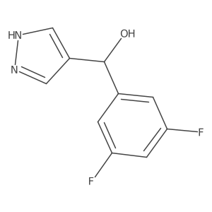 (3,5-difluorophenyl)(1H-pyrazol-4-yl)methanol Structure