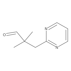 2,2-Dimethyl-3-(pyrimidin-2-yl)propanal结构式