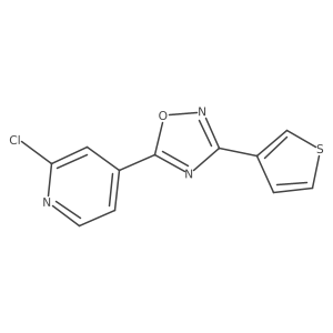 5-(2-Chloropyridin-4-yl)-3-(thiophen-3-yl)-1,2,4-oxadiazole结构式