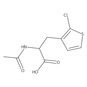 3-(2-Chlorothiophen-3-yl)-2-acetamidopropanoic acid结构式
